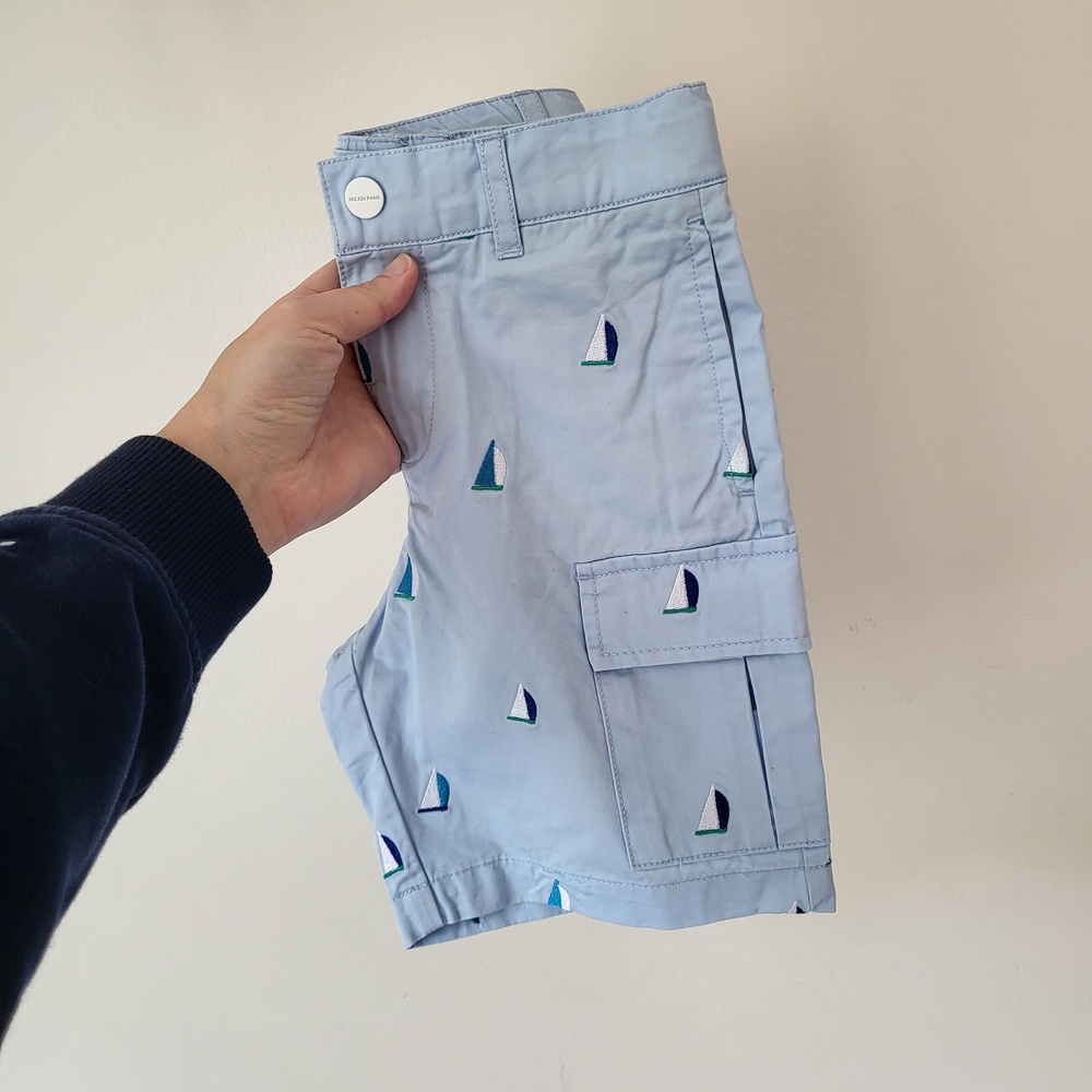 Jacadi Light Blue Nautical Kids Shorts